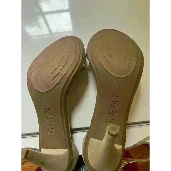 Kenneth Cole Reaction Bella Mea Rhinestone Strappy Heels Brown Size 8.5 - Picture 11 of 11